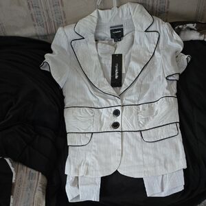 My Michelle White and Black Kids Matching Set